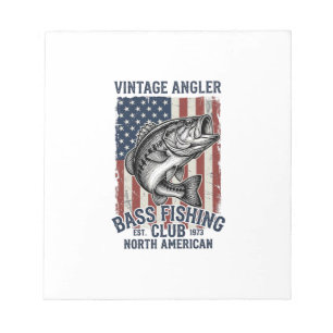 Bloc-note Conception de maillot de drapeau américain de pêch