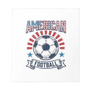 Bloc-note Conception de maillot de football américain vintag
