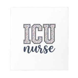 Bloc-note Conception de maillot universitaire floral d'infir