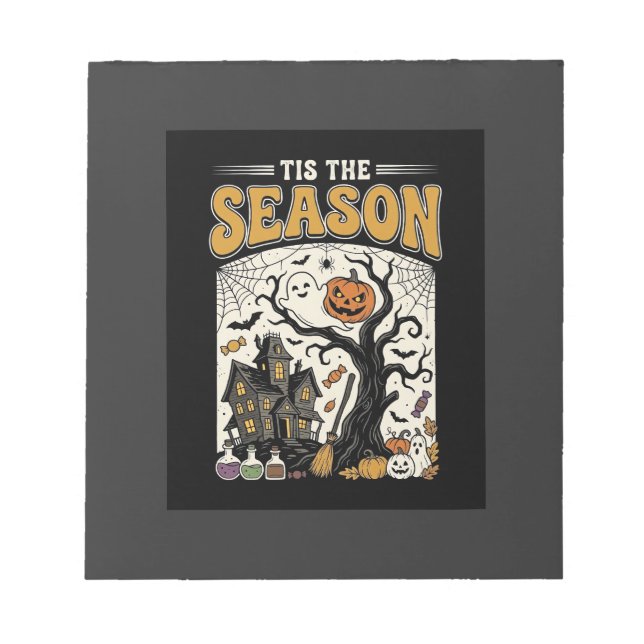 Bloc-note Conception de maison hantée Halloween c'est la sai (Devant)