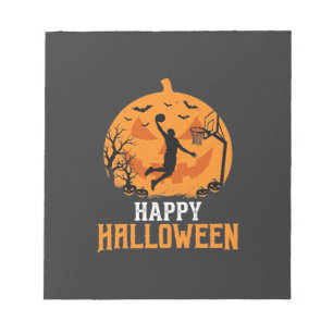 Bloc-note Conception de panier de basketball Halloween Dunk