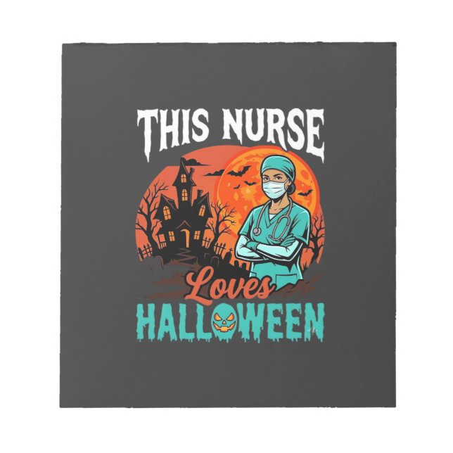 Bloc-note Conception de soins infirmiers Halloween épouvanta (Devant)