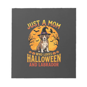 Bloc-note Conception de sorcière maman Labrador Halloween_1