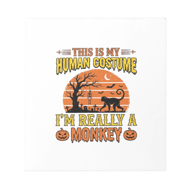 Bloc-note Conception de T-shirt de costume humain de singe d (Devant)