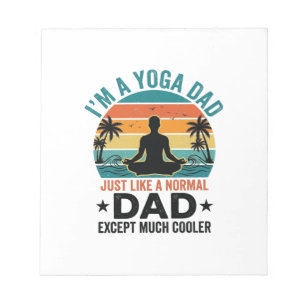 Bloc-note Conception de T-shirt drôle de papa yoga Vintage S
