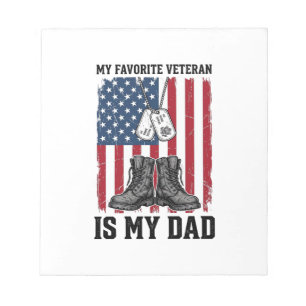 Bloc-note Conception de t-shirt patriotique Mon père est mon