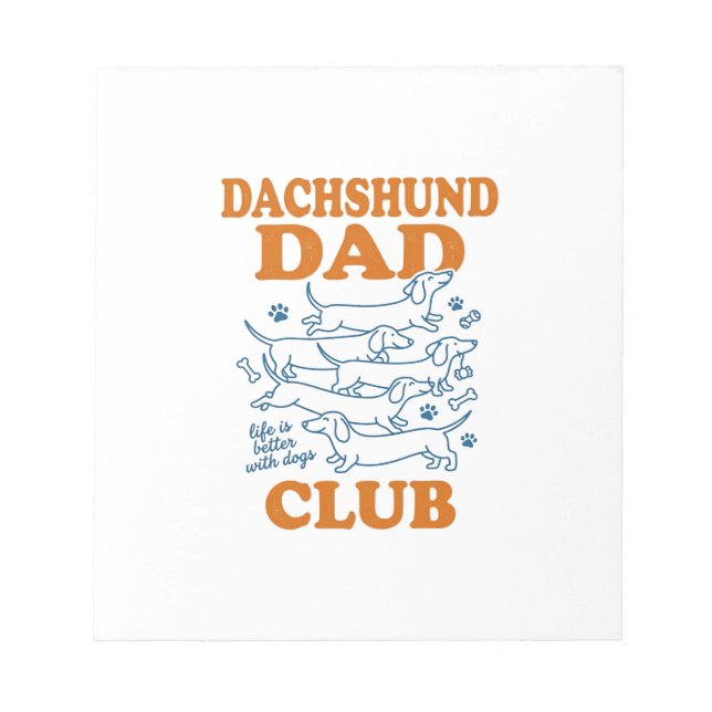 Bloc-note Conception de T-shirt pour le Club des Papas Dachs (Devant)
