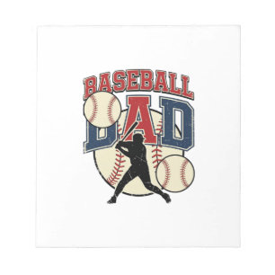 Bloc-note Conception de T-shirt pour papa de baseball vintag