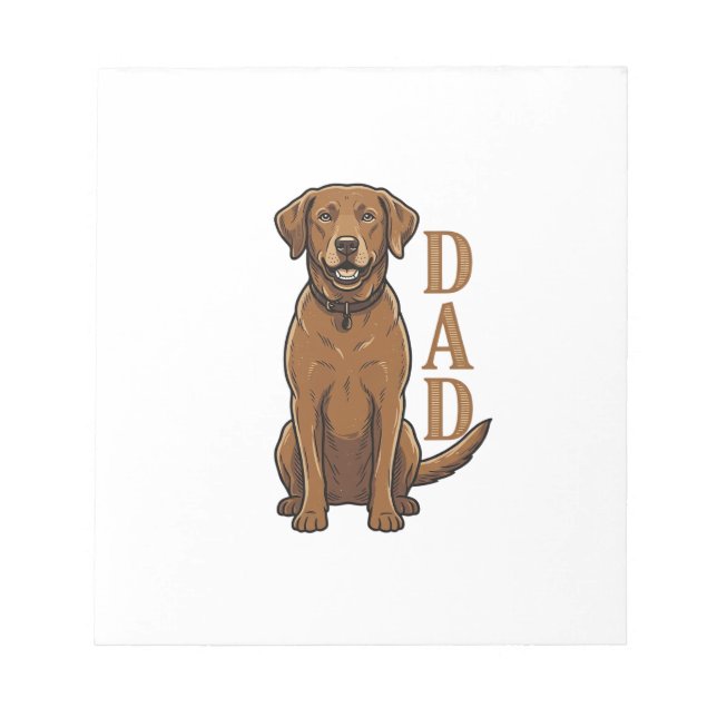 Bloc-note Conception de T-shirt pour papa de chien marron vi (Devant)