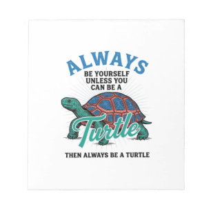 Bloc-note Conception de T-Shirt Tortue Sois Toi-même Vintage