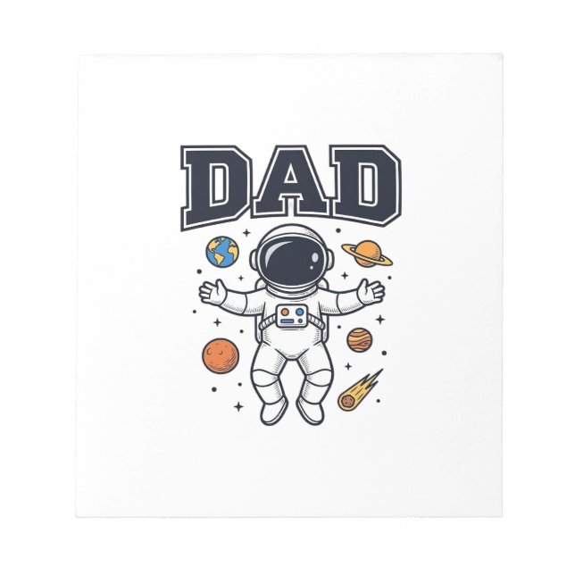 Bloc-note Conception de T-shirt Vector Space Astronaute Papa (Devant)