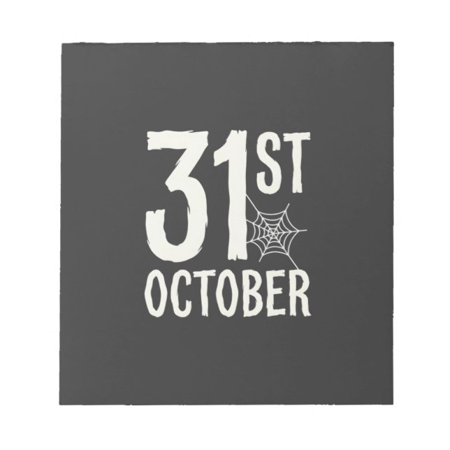 Bloc-note Conception de toile d'araignée Halloween 31 octobr (Devant)