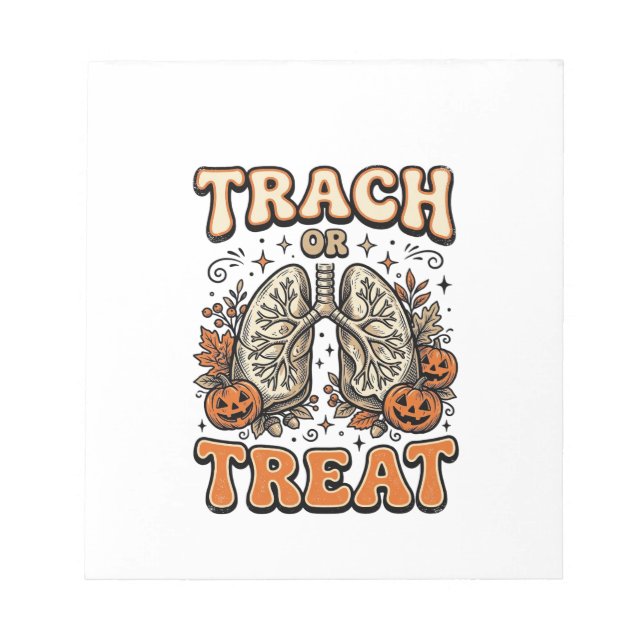 Bloc-note Conception de trachéotomie pour infirmière Hallowe (Devant)