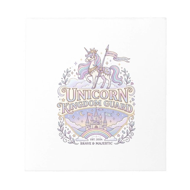 Bloc-note Conception de vecteur de cadeau de licorne de Wand (Devant)