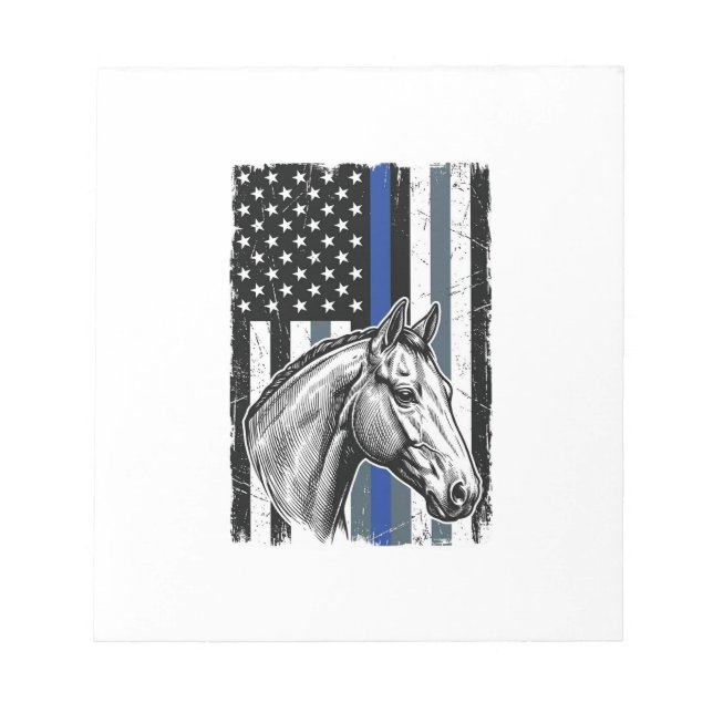 Bloc-note Conception de vecteur de drapeau de cheval de lign (Devant)