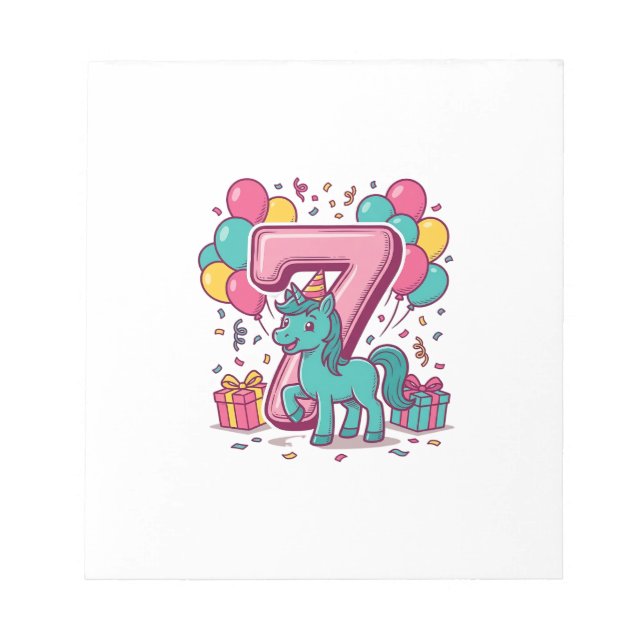 Bloc-note Conception de vecteur de poney mignon de fête d'an (Devant)