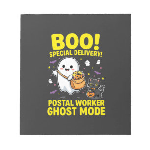 Bloc-note Conception d'Halloween pour les travailleurs posta