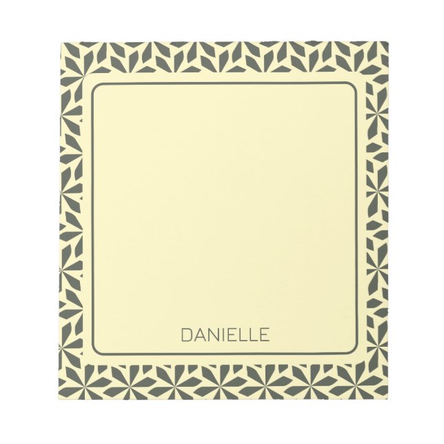 Bloc-note conception géométrique crème (Devant)