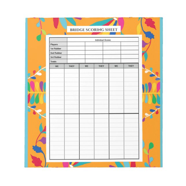 Bloc-note Conception Otomi Mexicaine - Bloc de Score de Brid (Devant)