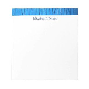 Bloc-note Conception personnalisée de peinture bleue