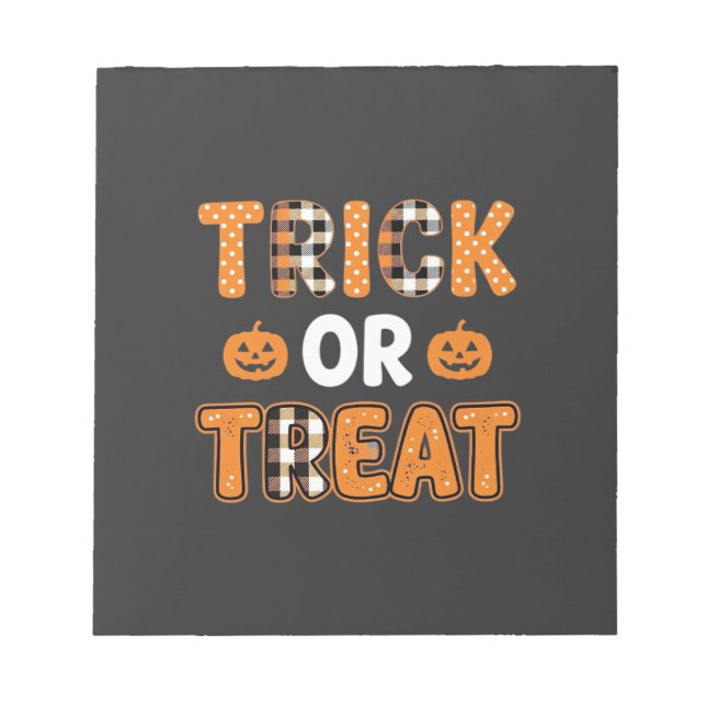 Bloc-note Conception vectorielle de citrouille Halloween Tri (Devant)