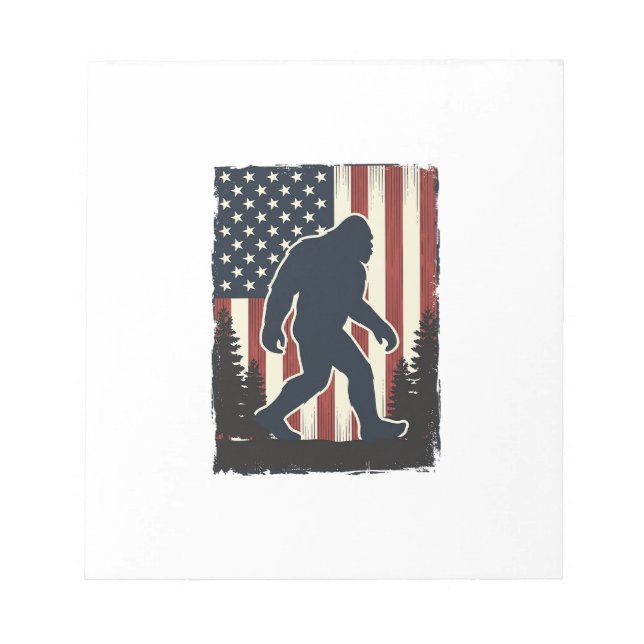 Bloc-note Conception vectorielle de forêt de drapeau américa (Devant)
