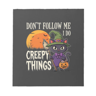 Bloc-note Conceptions de chat de sorcière d'Halloween de cho