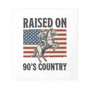 Bloc-note Conçu pour un cow-boy de country des années 90_