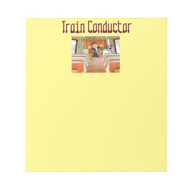Bloc-note Conducteur de train Locomotive Melody par Funnycom (Devant)