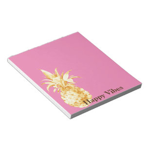 Bloc-note Confetti d'ananas rose jaune