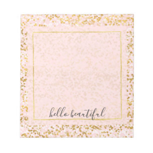 Bloc-note Confetti rose or