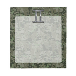 Bloc-note Connexion Zodiac Gemini sur Camouflage numérique v