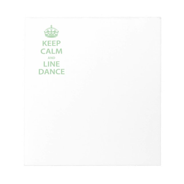 Bloc-note Conserver le calme et la danse en ligne (Devant)