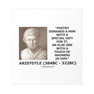 Bloc-note Contact de cadeau de poésie de citation d'Aristot