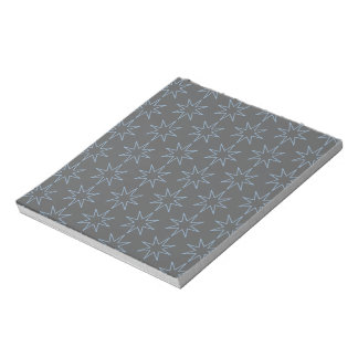 Bloc-note Contour d'étoile bleue sur gris