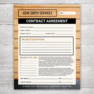 Bloc-note Contrat de rénovation de la maison de charpentier