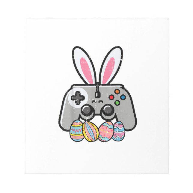 Bloc-note Contrôleur de jeu de Pâques Lapin Oreilles Garçons (Devant)