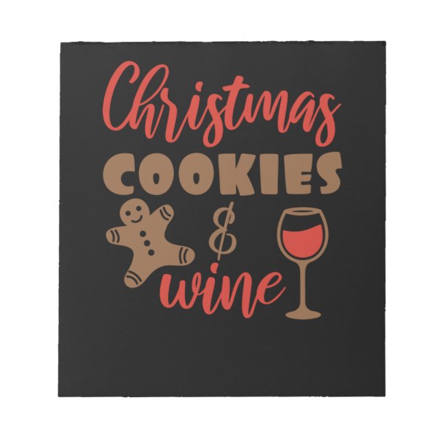 Bloc-note Cookies de Noël et vin (Devant)