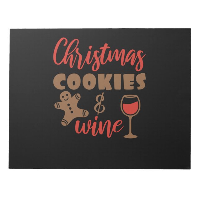 Bloc-note Cookies de Noël et vin (Devant)
