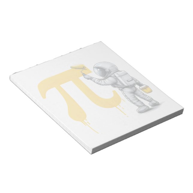 Bloc-note Cool Astronaut Painting Pi Symbol Pi Day  (Incliné)