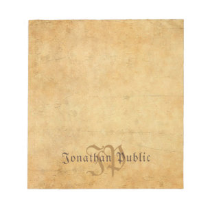 Bloc-note Cool de Modèle de monogramme de texte manuscrit vi