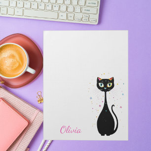 Bloc-note Cool personnalisé Kitty Chat minimaliste moderne