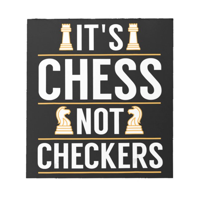 Bloc-note cool ses échecs pas checkers chèques joueurs cadea (Devant)