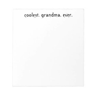 Bloc-note Coolest Grandma Ever Notepad