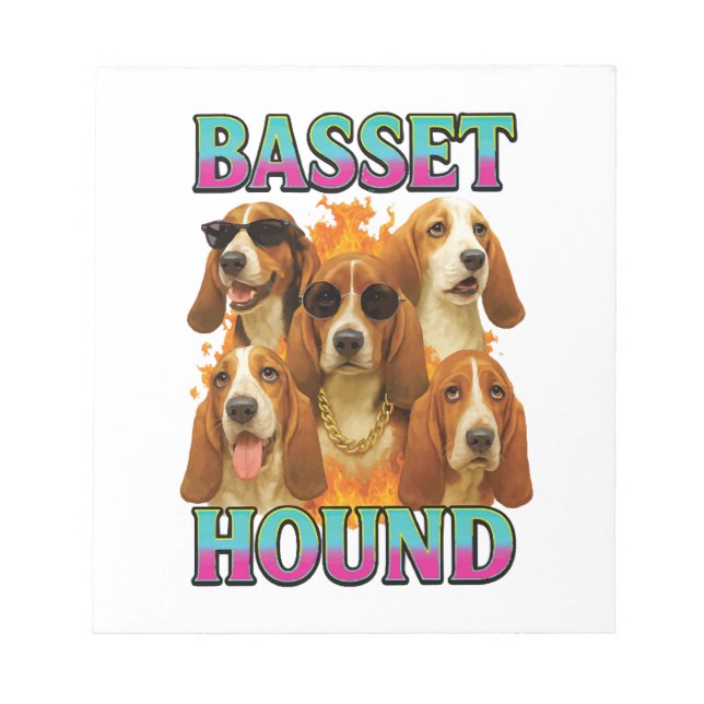 Bloc-note Copie Basset Hound (Devant)