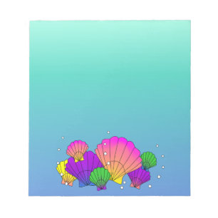 Bloc-note Coquilles de mer des Caraïbes avec des bulles