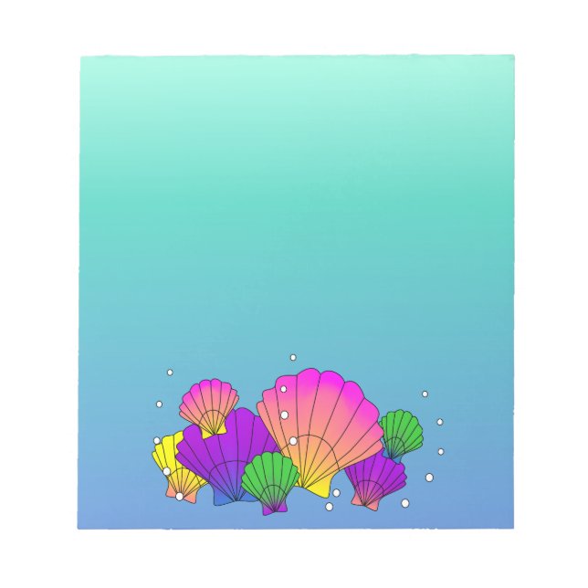 Bloc-note Coquilles de mer des Caraïbes avec des bulles (Devant)