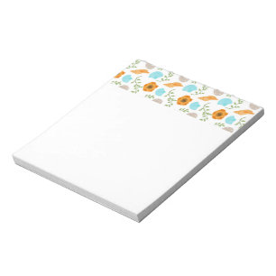 Bloc-note Coquilles Marines Fleur Orange
