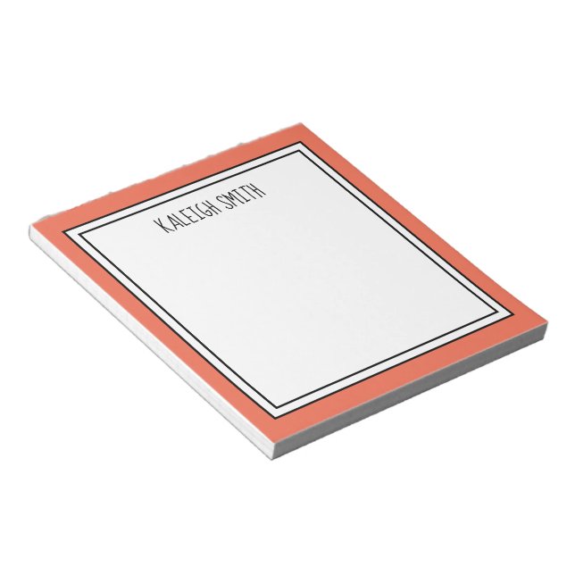 Bloc-note Corail personnalisé blanc modifiable couleur (Incliné)