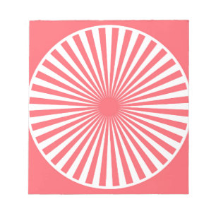 Bloc-note Corail rouge avec Motif blanc